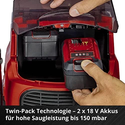 Akumuliatorinis dulkių siurblys Einhell TE-VC 36/30 Li S-Solo; 2x18 V (be akumuliatoriaus ir pakrovėjo)