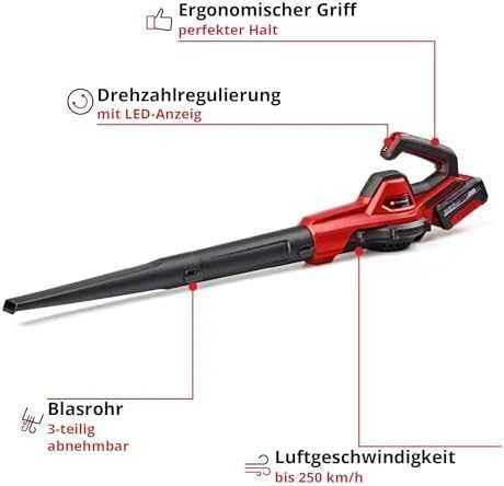 Akumuliatorinis pūstuvas Einhell GE-UB 18/250 Li E; 18 V; 1x4,0 Ah akum.