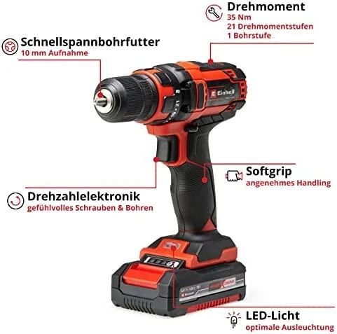 Akumuliatorinis suktuvas Einhell TC-CD 18/35 Li Kit