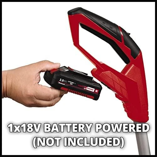 Akumuliatorinė žoliapjovė Einhell GE-CT 18 Li Power X-Change (240mm pjovimo plotis, 20 plastikinių peiliukų, be akumuliatoriaus ir kroviklio)