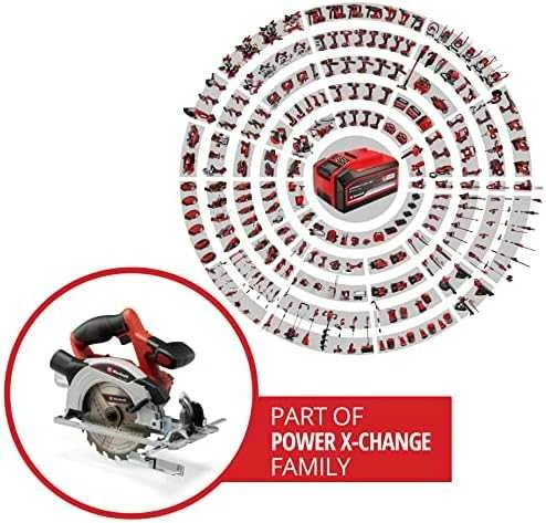 Einhell diskinis pjūklas Power X-Change sistemos schemoje