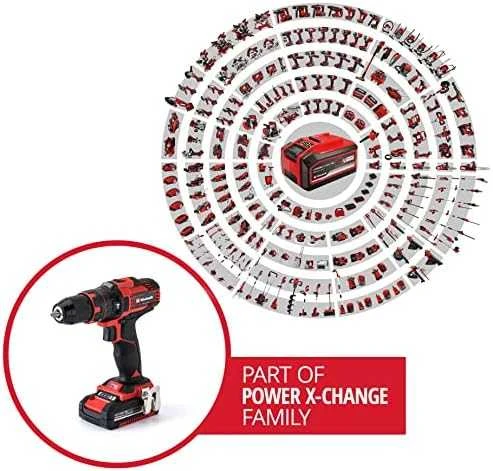 Einhell smūginis suktuvas gręžtuvas TE-CD 18/40 Li-i + 64 priedai (2×2,0Ah) 4513992