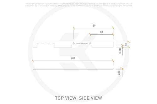 EK-Quantum Vector² šoninio dangtelio techninė schema