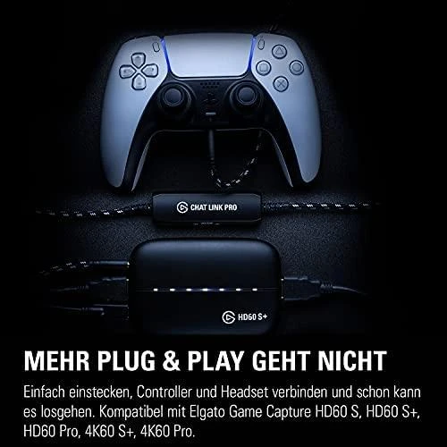 Elgato | Chat Link Pro | 3,5 mm moteriška jungtis; 3,5 mm jungties kištukas | Juodas