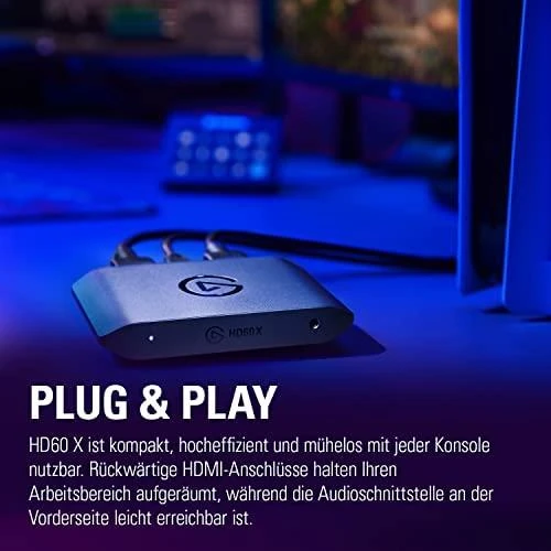 Elgato | Išorinė fiksavimo kortelė | HD60 X | N/A | N/A GB | N/A | HDMI