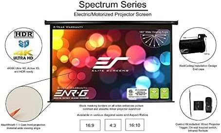 Elite Screens | Spectrum Series | Electric84H | Įstrižainė 84" | 16:9 | Matomo vaizdo plotis (W) 186 cm | Juodas