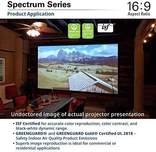 Elite Screens | Spectrum Series | Electric110H | Įstrižainė 110" | 16:9 | Matomo vaizdo plotis (W) 244 cm | Juodas