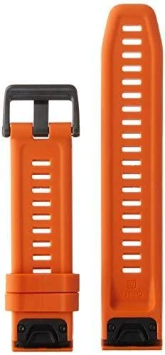 Išmaniojo laikrodžio Garmin greitai atsegamas, silikoninis dirželis, Oranžinės spalvos, 22mm