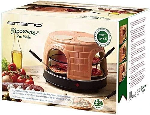 Elektrinė krosnelė EMO Emerio PO-116124 picos keptuvė / kepsninė 8 pica(os / ų) 1500 W Juoda, Oranžinė