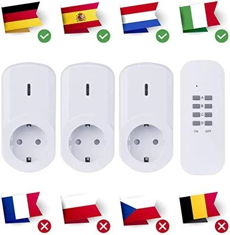 Emos Bevielis 3 kanalų 230VAC rozečių įjungimo/išjungimo komplektas