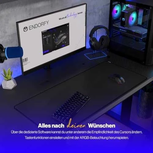Endorfy GEM Plus juoda belaidė pelė | 26000 DPI