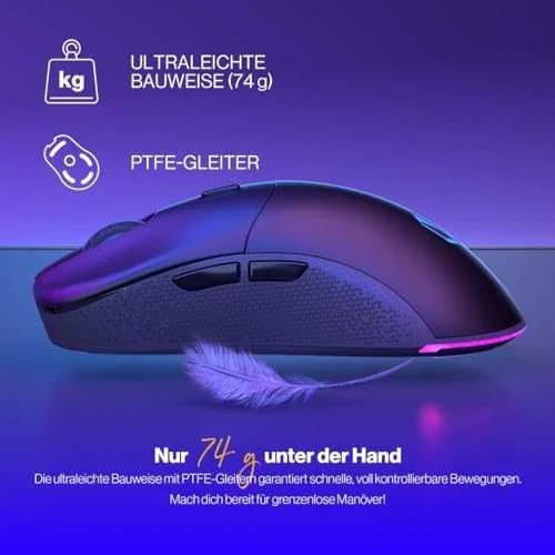 Endorfy GEM Plus juoda belaidė pelė | 26000 DPI