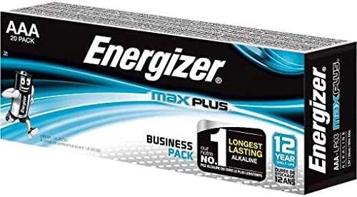 Energizer AAA Max Plus baterijų 20 vnt. dėžutė