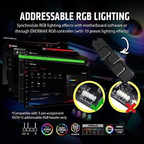 Enermax aušinimo RGB valdiklio ir programinės įrangos suderinamumas