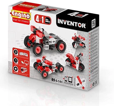 Konstruktorius Engino Inventor „Keturračiai ir motociklai“, 4 modeliai