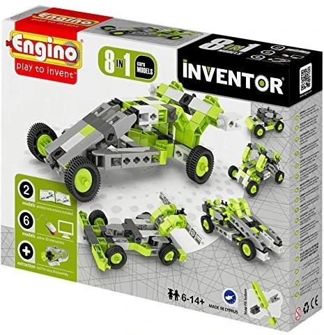 Engino Inventor Konstruktorius „Automobiliai“ (8 modeliai)