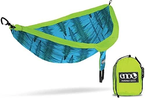 ENO DoubleNest Print Hammock, Soundwave: Aqua