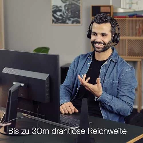 LENOVO EPOS IMPACT 1061T BLUETOOTH WIRED/WIRELESS ACTIVE NOISE CANCELLING Ausinės - Juodas