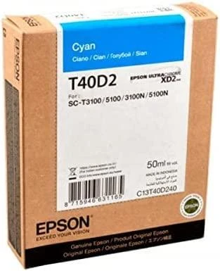 Epson Cartrige | UltraChrome XD2 T40D240 | Rašalas | Žydra spalva