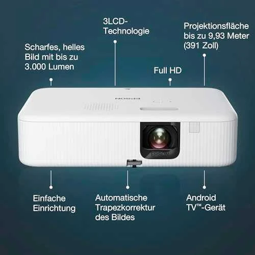 Išmanus „Full HD“ projektorius Epson CO-FH02 (V11HA85040)