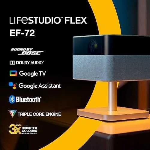 Išmanusis nešiojamas projektorius Epson Lifestudio Flex Plus EF-72 | 4K Pro UHD | Ąžuolo apdaila