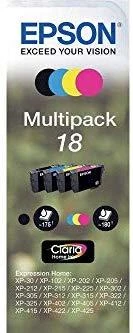 Epson 18 Multipack Ink cartridge, Juodas, žalsvai mėlyna, purpurinė, geltona