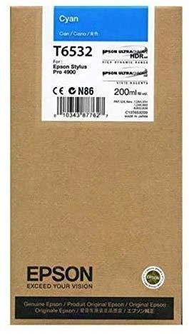 Epson T6532 žydros spalvos rašalo kasetė (200 ml)