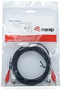 Kabelis Equip RCA (Cinch) x2 - RCA (Cinch) x2 2,5m juoda (147094)