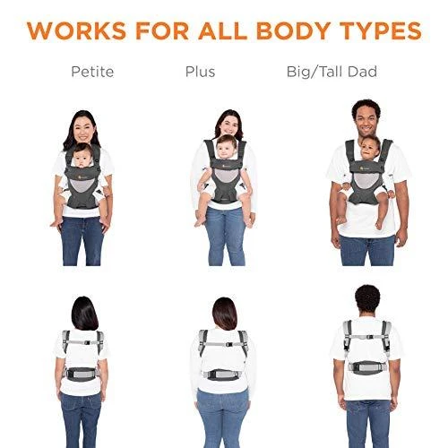 ERGOBABY nešioklė 360 COOL AIR, anglies pilkas, BC360PBLKGRY