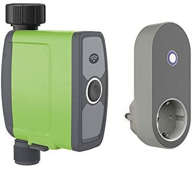Bresser Smart Garden Home irrigatiesysteem duo: WLAN watertimer, automatische tuinirrigatie, app-bediening, weerstation, vloersensor