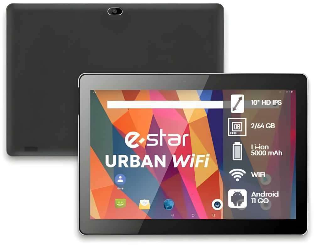 Planšetinis kompiuteris eSTAR URBAN 1021W 10.1" Wi-Fi 2GB + 64GB, Juoda