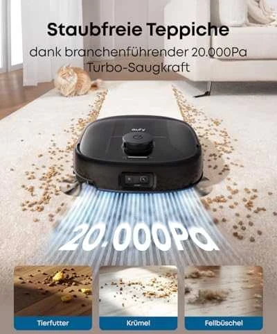 Dulkių siurblys-robotas Eufy Omni E25, Juodas