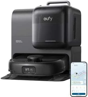 Nešiojamas valymo rinkinys su dulkių siurbliu-robotu Eufy Omni E28, Juodas