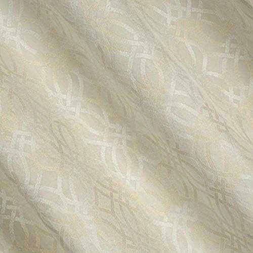 Eurofirany minkšto aksomo užuolaida ARETA su boho stiliaus raštu / 200 g/m2 / 140x250 / kreminės spalvos