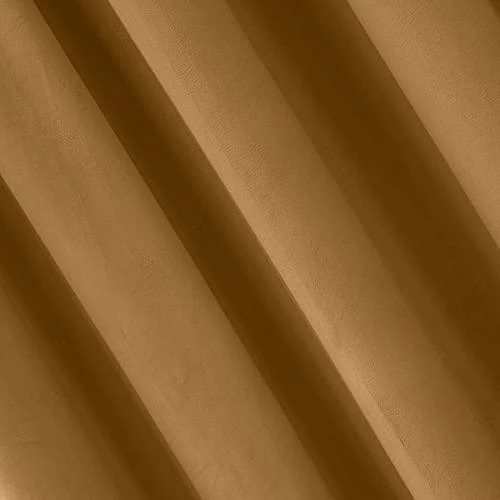 Eurofirany PIERRE CARDIN SIBEL Naktinė užuolaida iš minkšto aksomo, 260 g/m2, 140X270 cm, juosta / tunelis / kabliukai, spalva: auksinė