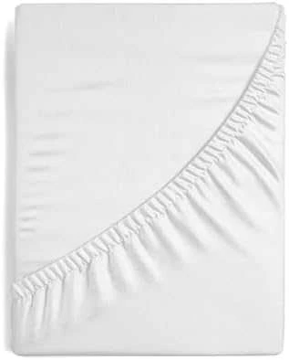 Eurofirany DESIGN 91 Medvilninė paklodė su guma JERSEY, 140X200+30CM, 125 g/m2 , spalva: balta