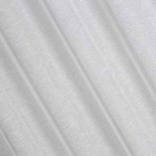 Eurofirany Balta permatoma užuolaida, 300x250 cm, paruoštos užuolaidos su žiedais, lengva poliesterio langų apdaila, modernios namų dekoro užuolaidos Dieninės užuolaidos
