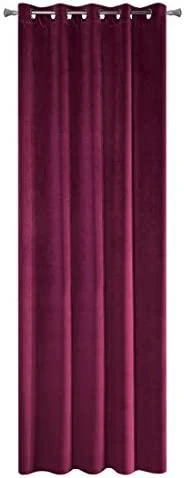 Eurofirany DIVA LINE RIA Minkšto aksomo naktinė užuolaida, 140X250 cm, kilpos / žiedai, spalva: bordo