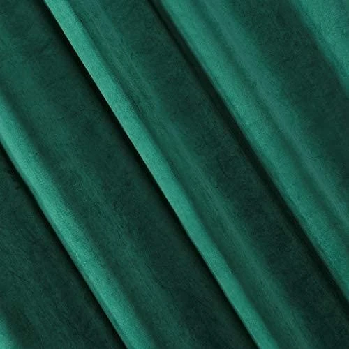 Naktinė užuolaida iš minkšto aksomo Eurofirany DIVA LINE RIA 140X270 cm, juosta/ tunelis/ kabliukai, 300g/m2, spalva: tamsiai žalia