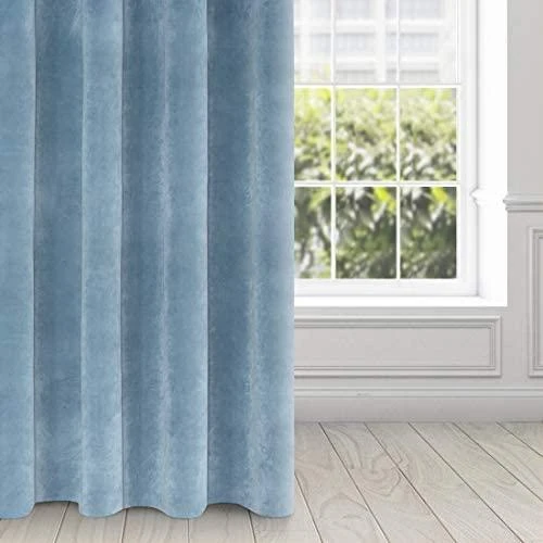 Eurofirany DIVA LINE RIA Minkšto aksomo naktinė užuolaida, 140X250 cm, kilpos / žiedai, spalva: mėlyna