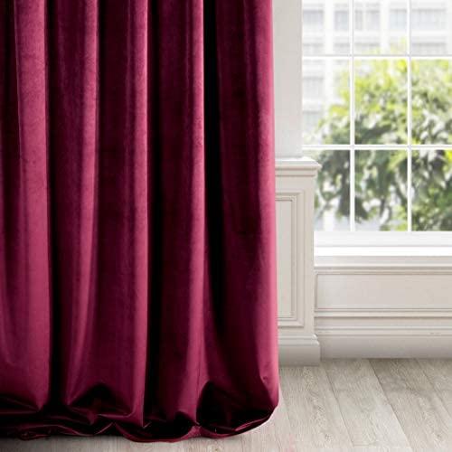 Naktinė užuolaida iš minkšto aksomo Eurofirany DIVA LINE RIA 140X270 cm, juosta/ tunelis/ kabliukai, 300g/m2, spalva: bordo