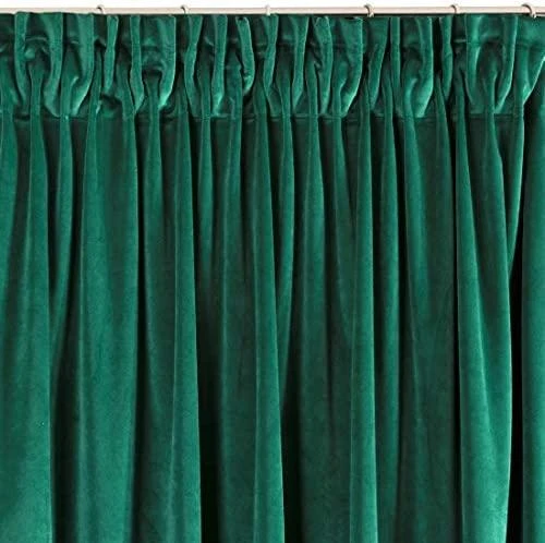Naktinė užuolaida iš minkšto aksomo Eurofirany DIVA LINE RIA 140X270 cm, juosta/ tunelis/ kabliukai, 300g/m2, spalva: tamsiai žalia