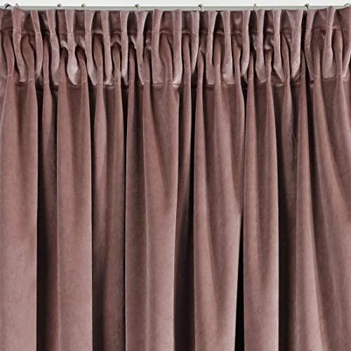 Naktinė užuolaida iš minkšto aksomo Eurofirany DIVA LINE RIA 140X270 cm, juosta/ tunelis/ kabliukai, 300g/m2, spalva: tamsiai rožinė