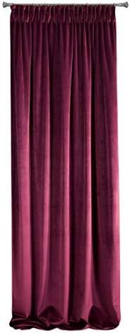Naktinė užuolaida iš minkšto aksomo Eurofirany DIVA LINE RIA 140X270 cm, juosta/ tunelis/ kabliukai, 300g/m2, spalva: bordo