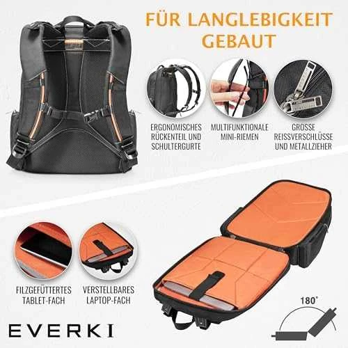 Everki Flight Nešiojamas kompiuteris kuprinė - 16 "Garantija visam gyvenimui