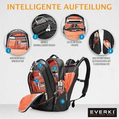 Everki Flight Nešiojamas kompiuteris kuprinė - 16 "Garantija visam gyvenimui