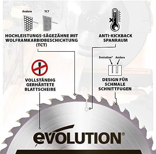 Pjovimo diskas Evolution FW255TCT-60; 255 mm; Z60