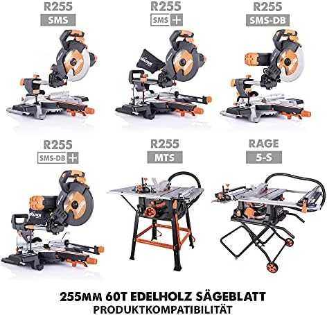 Pjovimo diskas Evolution FW255TCT-60; 255 mm; Z60
