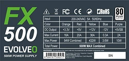 „Evolveo FX 500W“ maitinimo šaltinis (CZEFX500)