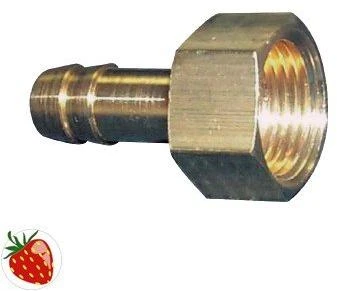Žalvarinė vidinio sriegio žarnos jungtis 9 mm